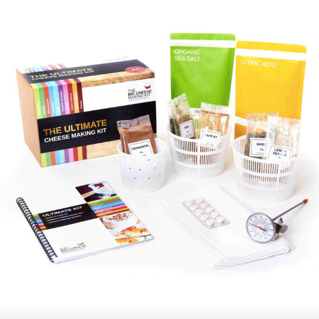 The ultimate cheese making kit full contents